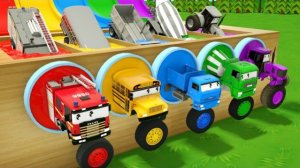 Машинки летают и прыгают! Развивающие мультики Машины помощники. Мультфильмы про машинки