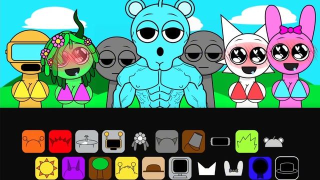 Спрунки_Sprunki everyone GIRL_MAN_NORMAL