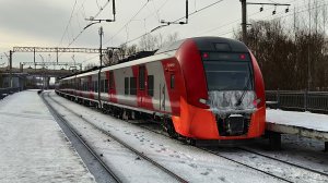 ЭС2Г 123 "Пушкинская Ласточка" сообщением Санкт-Петербург - Калише на пл. Дачное