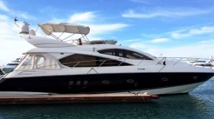 Яхта Sunseeker Manhattan 60 2007 осмотр перед инспекцией и ходовыми испытаниями