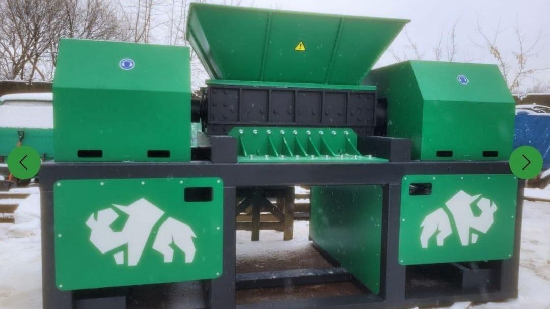 Шредер двухроторный ШДР 600 дробление картона