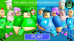 Боссы WHATSAPP против боссов TELEGRAM! ПОБЕГ БАРРИ ИЗ ТЮРЬМЫ! #roblox #obby