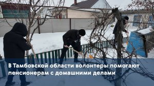 В Тамбовской области волонтеры помогают пенсионерам с домашними делами