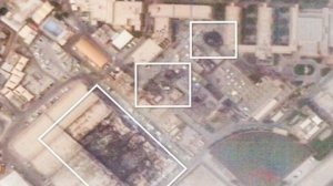 Спутниковые снимки базы Пятого флота ВМС США до и после удара Ирана