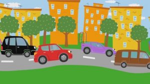 Развивающая веселая детская песенка мультик малышей про разные машины и животных.