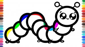 Мультик для детей-Как нарисовать ГУСЕНИЦУ/Рисунок ГУСЕНИЦЫ для детей