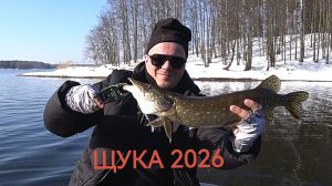 Первые щучки 2026г! Рыбалка на воблеры.