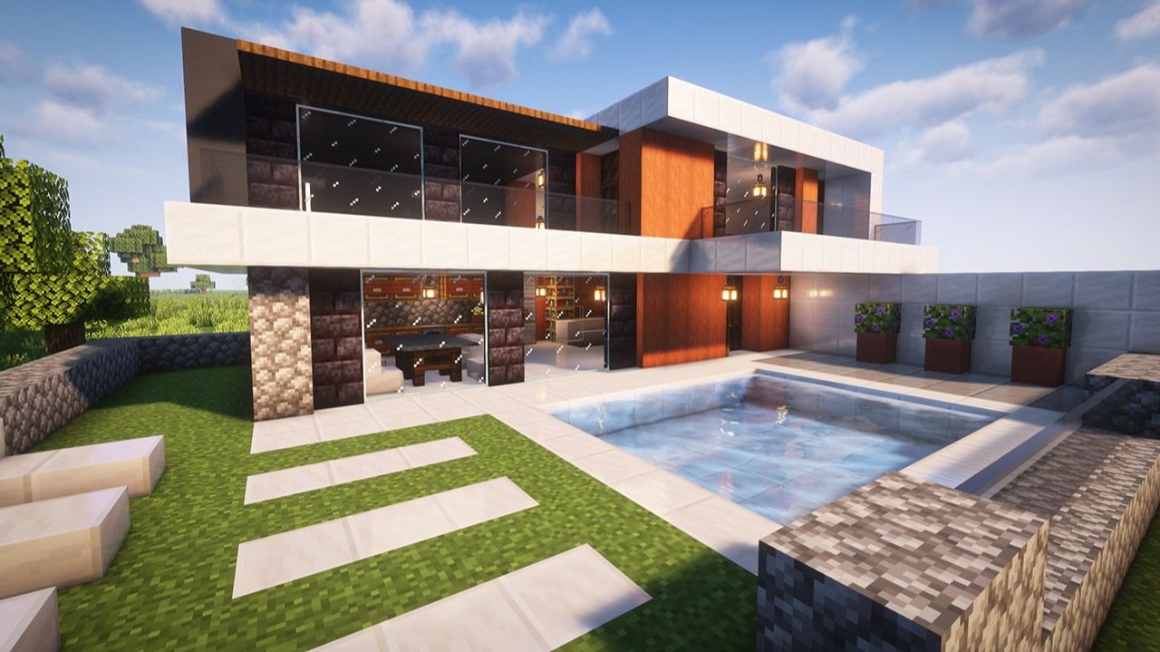 ТОП современный дом в Minecraft