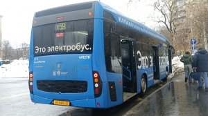 поездка на электробусе т59. Серебряный бор — метро «Сокол»
