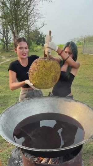 Потрясающий рецепт жареных во фритюре плодов хлебного дерева.