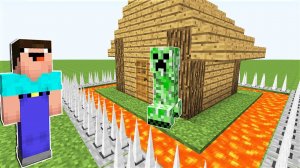 НУБ ПРОТИВ ЗАЩИЩЕННЫЙ ДОМ КРИПЕРА В МАЙНКРАФТ ! НУБИК И ТРОЛЛИНГ ЛОВУШКА В MINECRAFT