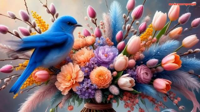 Весна пришла уверенной хозяйкой пускай пробудит птичье пение.