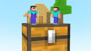 НУБ И ПРО ВЫЖИВАЮТ НА БОЛЬШОМ СУНДУКЕ В МАЙНКРАФТ ! НУБИК ПРОТИВ ТРОЛЛИНГ ЛОВУШКА В MINECRAFT