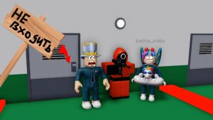 ROUND 6 ОББИ в ROBLOX! ПАПА и ДОЧКА СБЕГАЮТ из ТЮРЬМЫ ИГРЫ КАЛЬМАРА