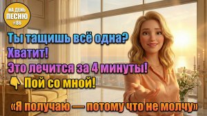 НА ДЕНЬ ПЕСНЮ #86 | Мощная ПЕСНЯ-АФФИРМАЦИЯ на поддержку | «Я получаю — потому что не молчу»