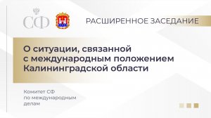 Расширенное заседание Комитета СФ по международным делам