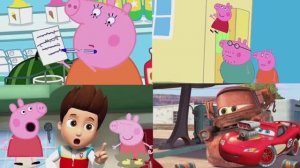 🐷 МУЛЬТИКИ: БУРНЫЕ СОРЕВНОВАНИЯ МАМЫ СВИНКИ, ПЕППЫ, ВСАДНИКА И МАККУИНА! 🚗