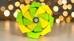 Бумажный цветочек оригами к 8 марта