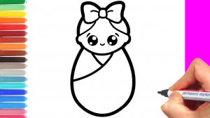 Как нарисовать РЕБЕНКА /рисунок и раскраска РЕБЕНКА для детей