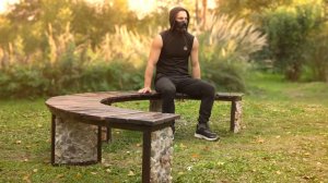 Полукруглая скамейка своими руками.