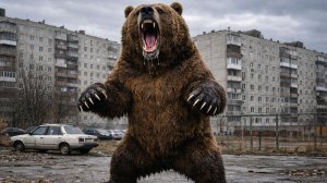 Медведь ворвался в магазин, ужас,не смотри