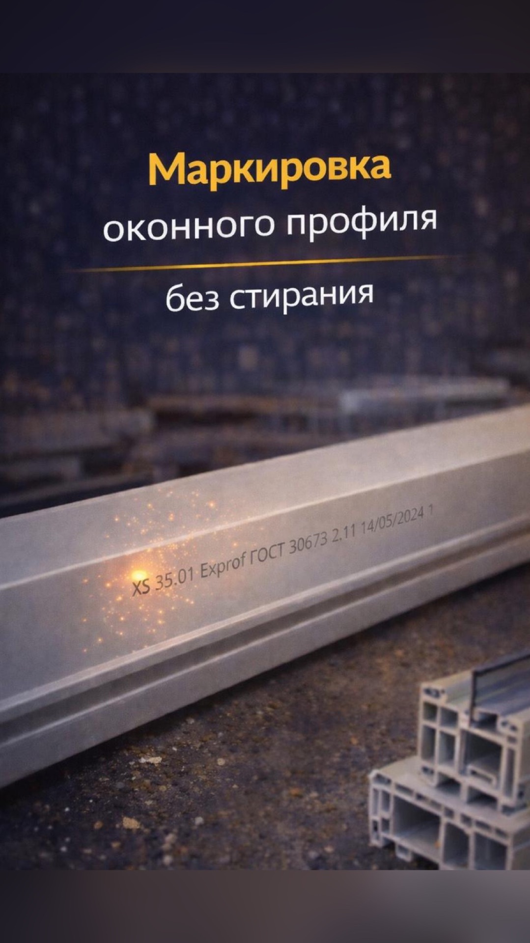 Маркировка оконного профиля без стирания