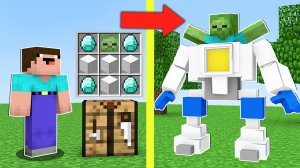 НУБ СКРАФТИЛ РОБОТА ЗОМБИ В МАЙНКРАФТ ! НУБИК ПРОТИВ РОБОТОВ И ТРОЛЛИНГ ЛОВУШКА В MINECRAFT