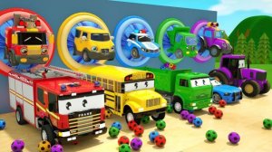 Машинки летают и прыгают! Развивающие мультики Машины помощники. Мультфильмы про машинки