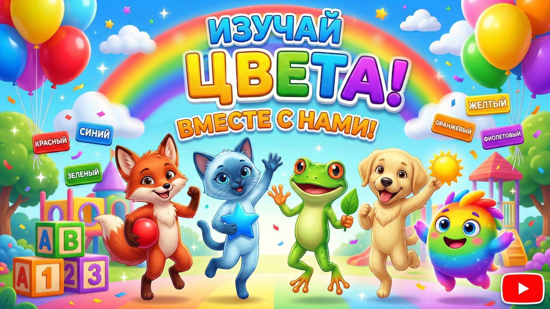 УЧИМ ЦВЕТА: Лучший Сборник для Самых Маленьких 👶 Развивающая песенка УЧИМ ЦВЕТА