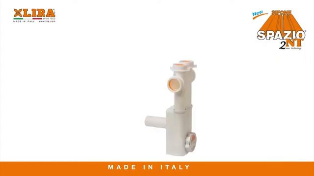 Установка сифона Spazio 2NT для кухонных моек с двумя чашами