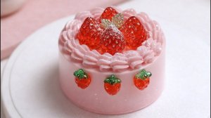 🍓✨ㅣКристальный клубничный торт.  AI ASMR