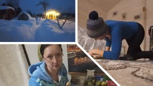 6 соток 24 февраля 2026 года 2 часть. Откопала фонтан. Собираю вешалку для гостевого домика.