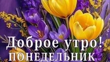 Доброе утро. С бодрым весенним понедельником. Красивая музыкальная открытка.