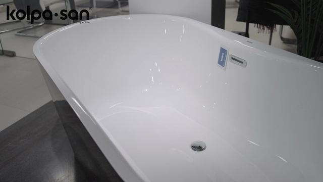 Акриловая ванна Kolpa-San Comodo FS Black 593790 185x90 см, отдельностоящая, белый/черный глянец