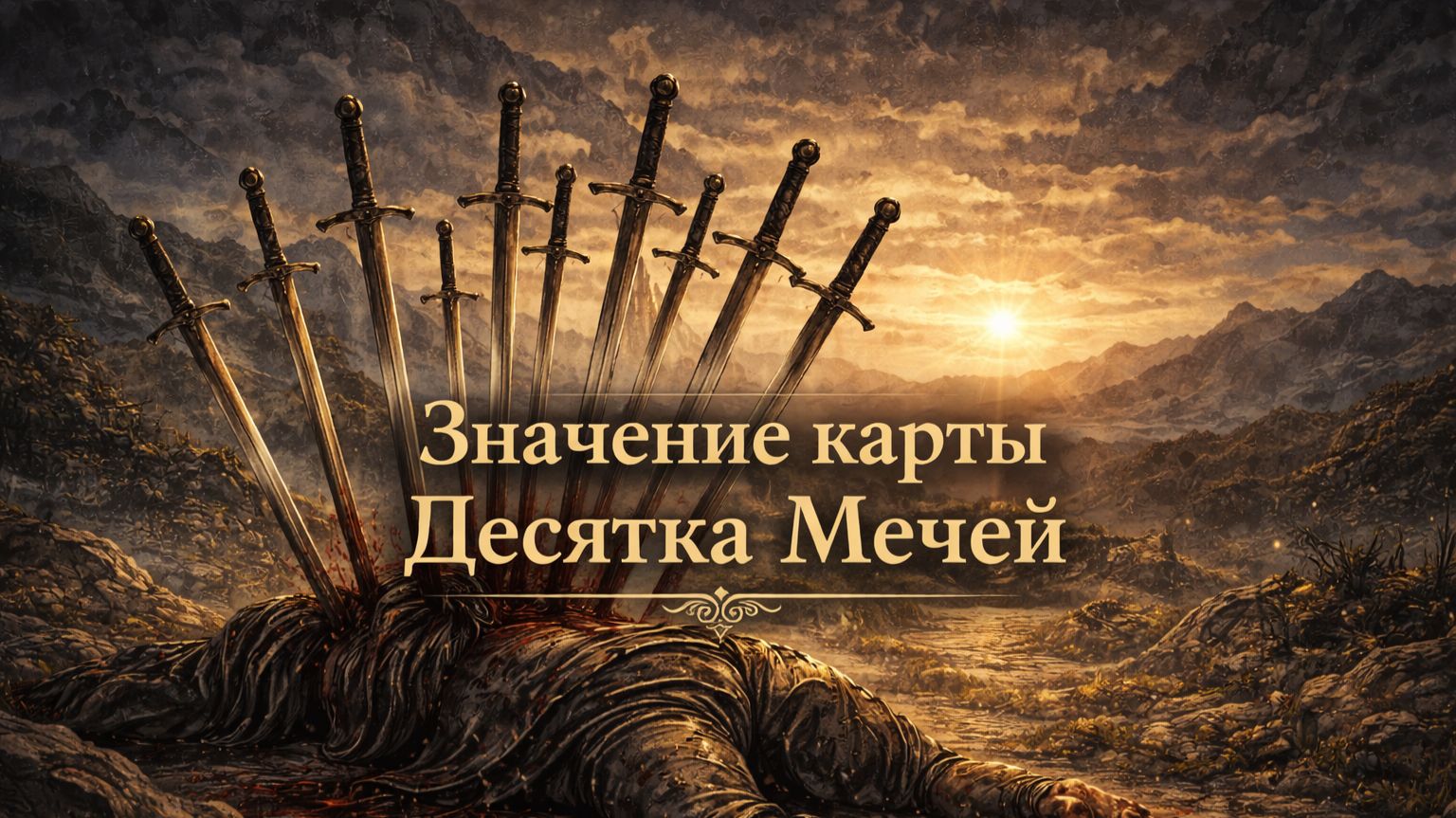 Значение карты таро Десятка Мечей