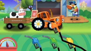 Синий трактор. Перевозим животных. Играем весело