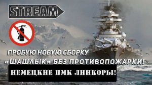 ПРОБУЮ НОВУЮ СБОРКУ БЕЗ ПРОТИВОПОЖАРКИ! НЕМЕЦКИЕ ЛИНКОРЫ! VKPLAY TWITCH RUTUBE YOUTUBE МИР КОРАБЛЕЙ