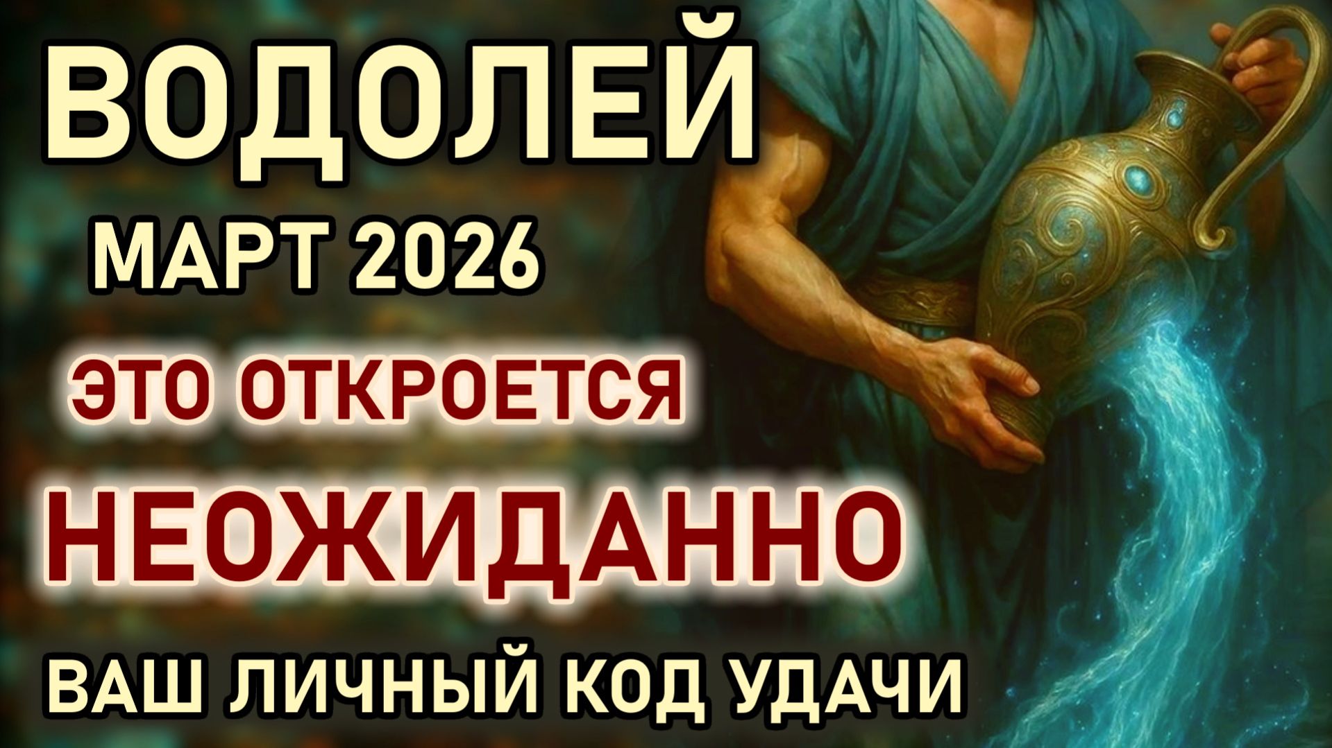 Водолей. Март это откроется неожиданно, он изменит. Ваш личный код удачи. Гороскоп март 2026 Водолей