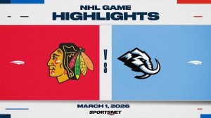 Обзор матча НХЛ | Юта Маммот - Чикаго (02.03.2026)