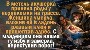 Роженица отдала ей младенца и ржавый ключ. Переступив порог той избы, она замерла! История