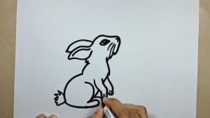 Рисуем зайчика. Мультик для детей