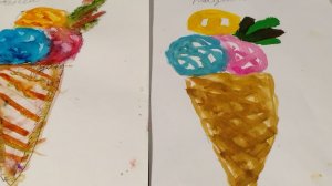 я рисую опетитное мороженое