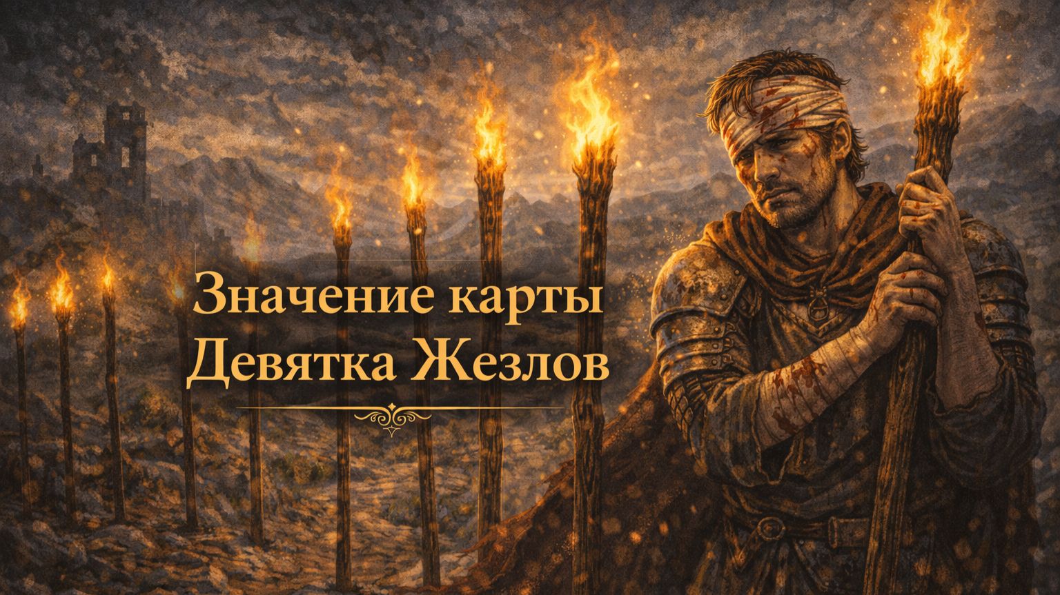 Девятка Жезлов_ Стойкость