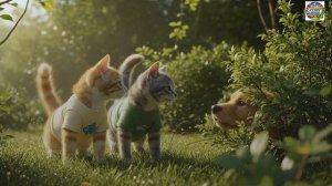 🍿 🐱☀️ Котята встречают щенка: это было самое доброе знакомство, но потом всё пошло не так