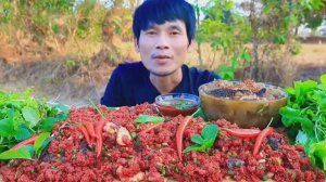 #MUKBANG Свежий говяжий фарш, острый мясной суп и свежие овощи! ASMR МУКБАНГ ЕДА ОБЕД ОБЖОР