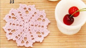 Салфетка крючком для начинающих ПОШАГОВО. Простая салфетка крючком КРУГЛАЯ Урок 184 Crochet Napkins
