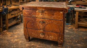 Реставрация старого деревянного комода
