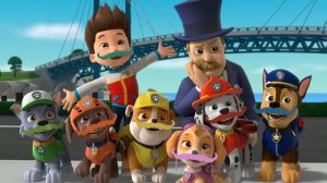 Щенячий патруль. База щенячьего патруля. Крепыш строитель. Скай. Гончик. Сигнал тревоги. Щенофон