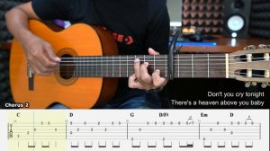 DON'T CRY Guns N' Roses на Гитаре. Уроки гитары. Ноты и Табы для Гитары Yunus Guitarist