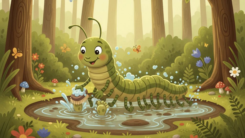 Детская скороговорка. Мыла ножки многоножка